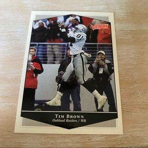 Tim Brown Hall of Fame Oakland Raiders WR 1999 Card